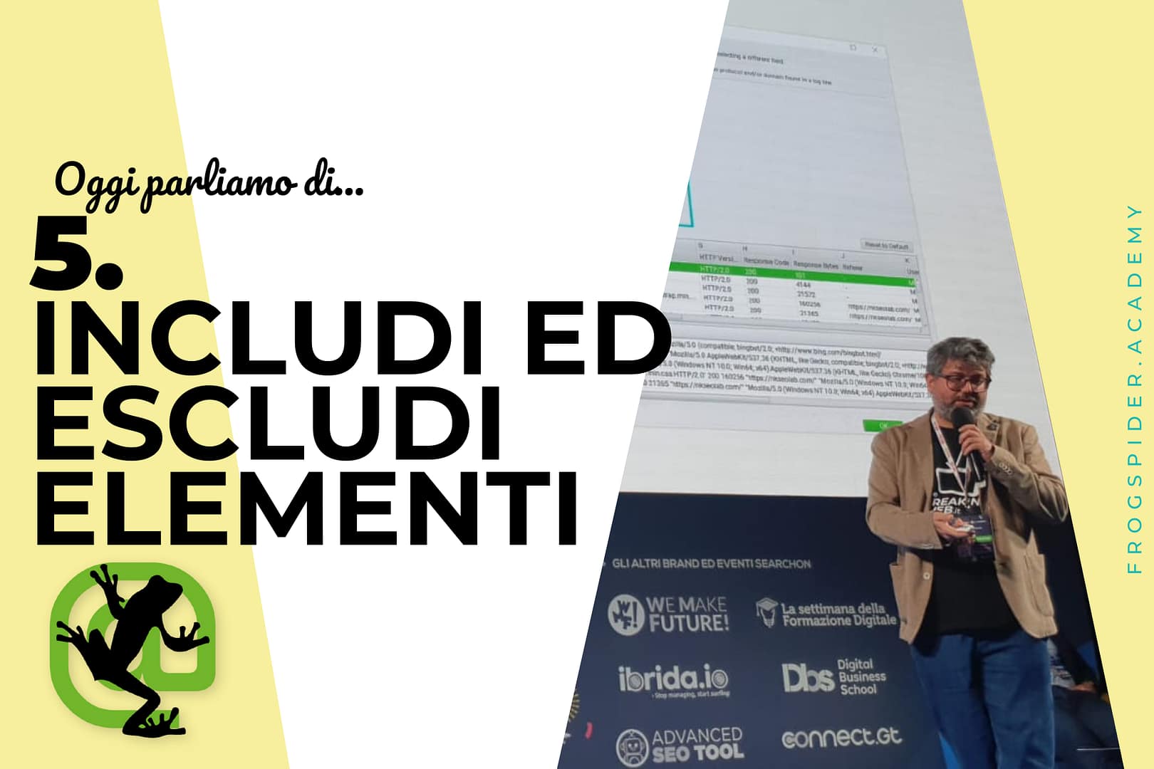 Come includere ed escludere elementi in Screaming Frog
